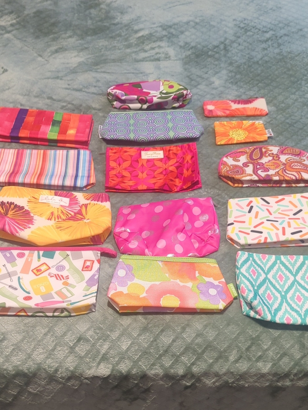 Clinique Pink Polka Dot Cosmetic Pouch Bundle